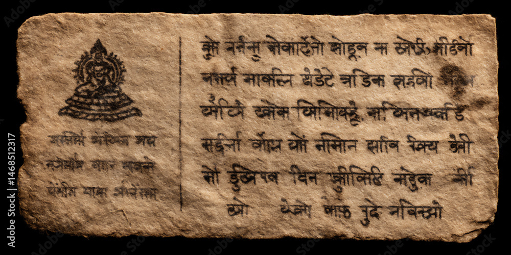 Fototapeta premium intricate jain manuscript with calligraphy
