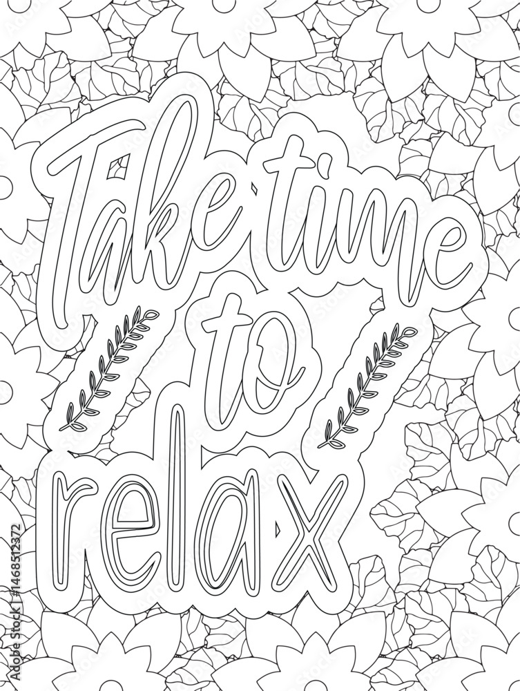 Fototapeta premium Stress Relief Coloring Pages - Adult. Motivational Swear Words Coloring Pages.