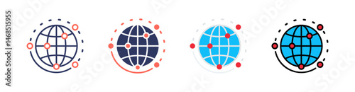 Internet Multi Style Icon Set Vector 