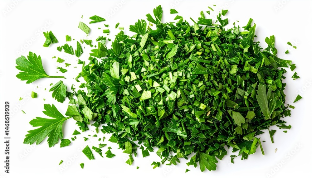 Obraz premium Aromatic pile of fresh parise leaves, a culinary delight from nature's garden fresh,