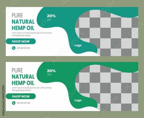  Hemp product cbd oil social media facebook cover
