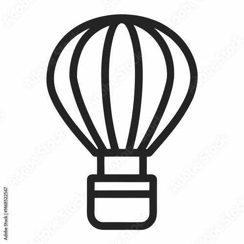 Hot Air Balloon Icon - Adventure Travel Symbol