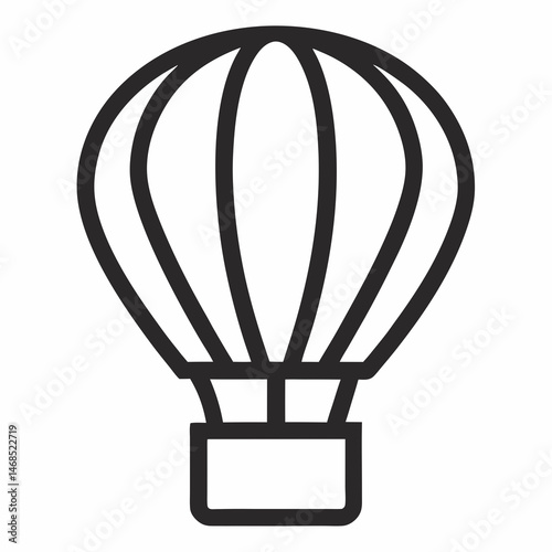 Hot Air Balloon Icon - Adventure Travel Symbol