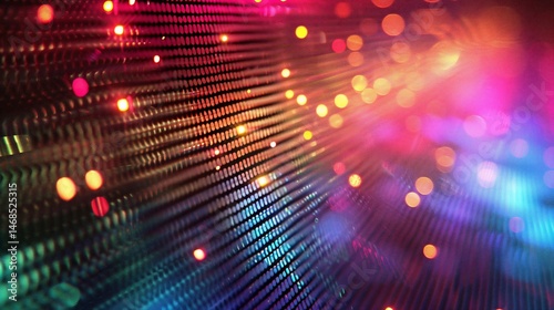 Wallpaper Mural Colorful LED display, vibrant lights, abstract background Torontodigital.ca