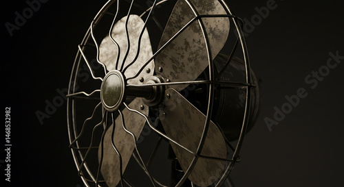 Obraz na płótnie Vintage Antique Fan w salonie
