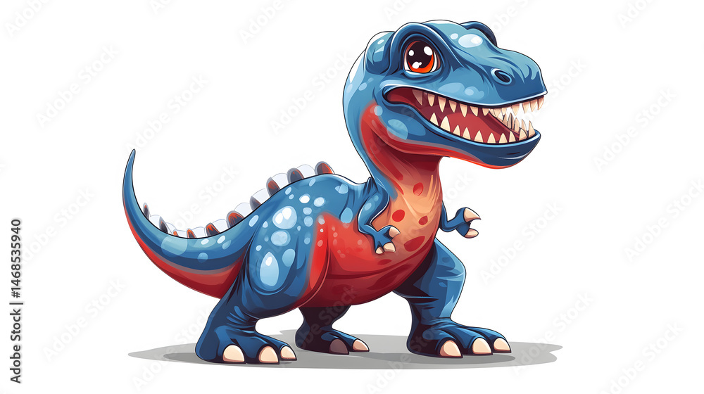 Obraz premium Colorful cartoon cute dinosaur pictures