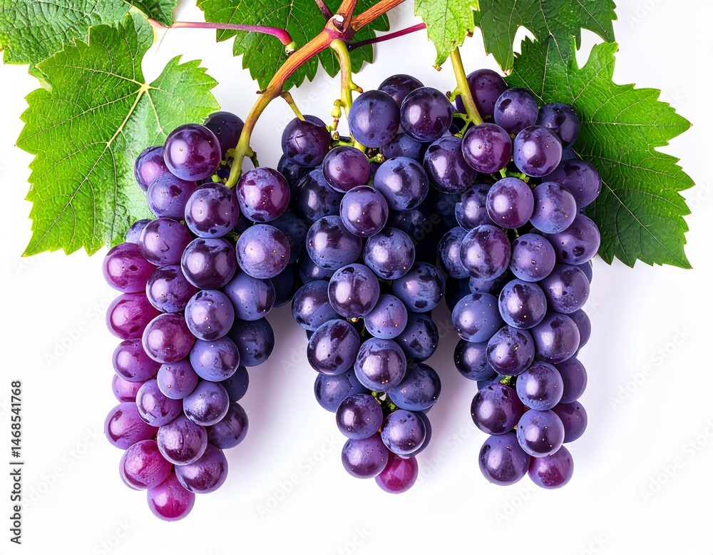 Luscious clusters of grapes ripening on the vine, a closeup view of nature's bounty Luscious clusters of grapes ripening on the vine, a closeup view of nature's bounty