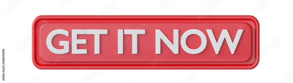 3D Get It now Red Button 3D Get It now Red Button