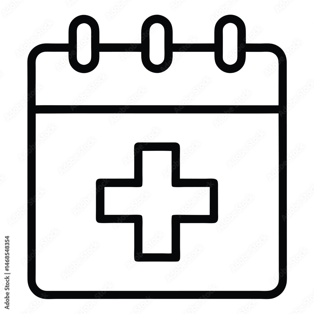 Fototapeta premium Medical Appointment Calendar Icon