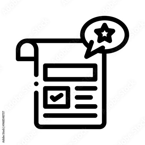 online customer feedback line icon