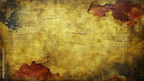 Vintage grunge texture background ultra realistic depiction of oxidized metal and distressed wood, layered with peeling paint and rusted rivets that evoke gritty industrial nostalgia background jpg