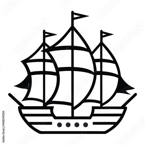  Sailing Ship Icon
