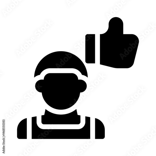 online customer feedback glyph icon