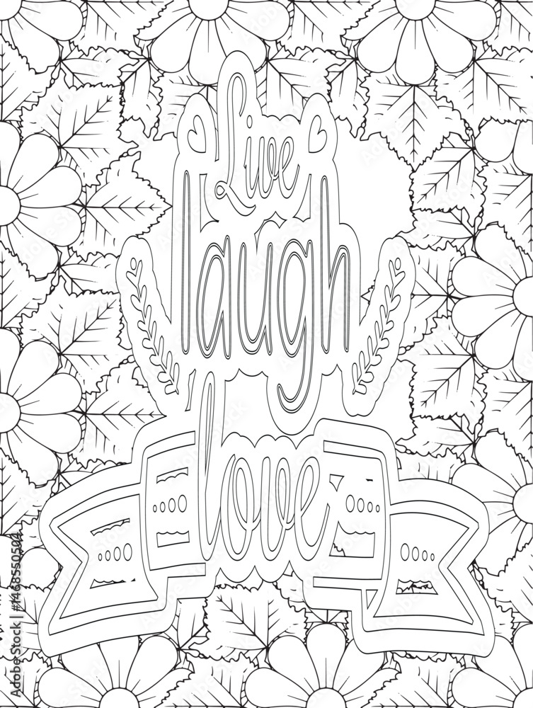 Fototapeta premium Stress Relief Coloring Pages - Adult. Motivational Swear Words Coloring Pages.