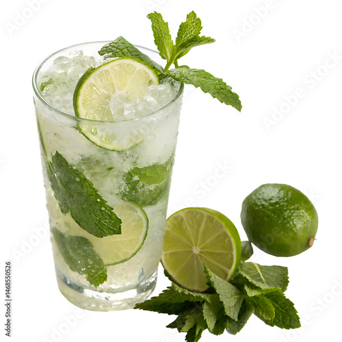 Mojito glass isolated on a transparent background
