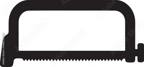 vector illustration of a hack saw.