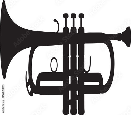 trumpet vector illustration.
