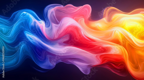 Vivid abstract swirling colors background with waves of electric blue, fiery orange, and neon green melding in fluid arcs, conjuring the immersive flow of digital dreamscapes background jpg