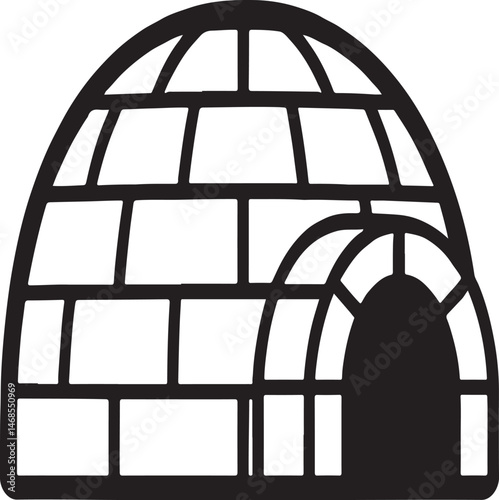 vector illustration of igloo.