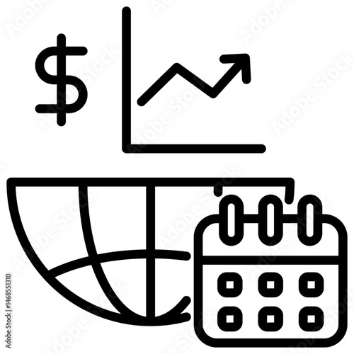 Gross Domestic Product Outline Icon