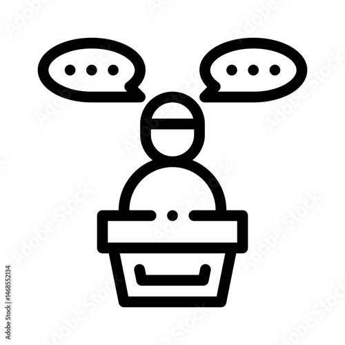 online community line icon