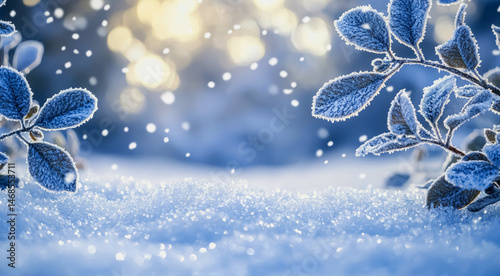 Winter crisp themed background with delicate frost patterns crystallizing across a soft blue-gray canvas, invoking the biting freshness of dawn�s first freeze background jpg