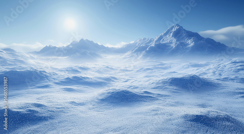 Winter frozen landscape with delicate ice crystals forming lace-like patterns over still ponds, framed by dusky lavender skies at twilight background jpg