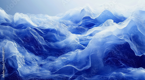 Winter glacial scene with softly muted azure gradients and intricate ice shelf textures, conveying the majestic tranquility of polar wilderness background jpg