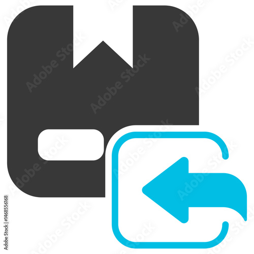 Import Glyph Blue Grey Icon