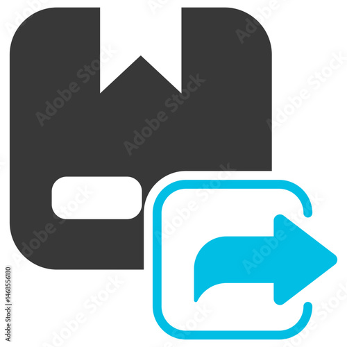 Export Glyph Blue Grey Icon