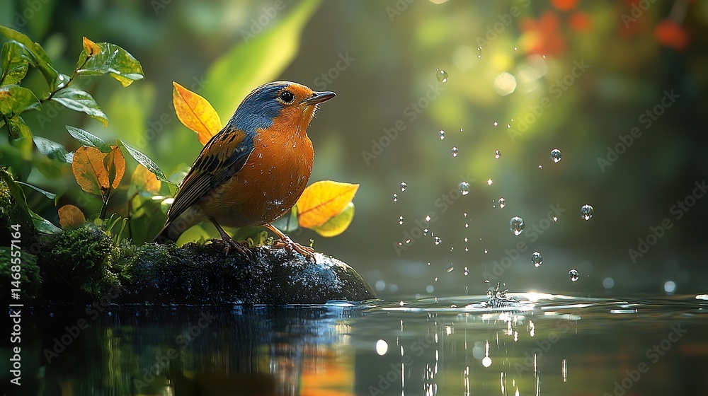 robin on a branch robin on a branch