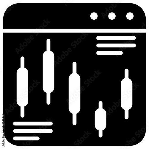 Stock Market Glyph Icon
