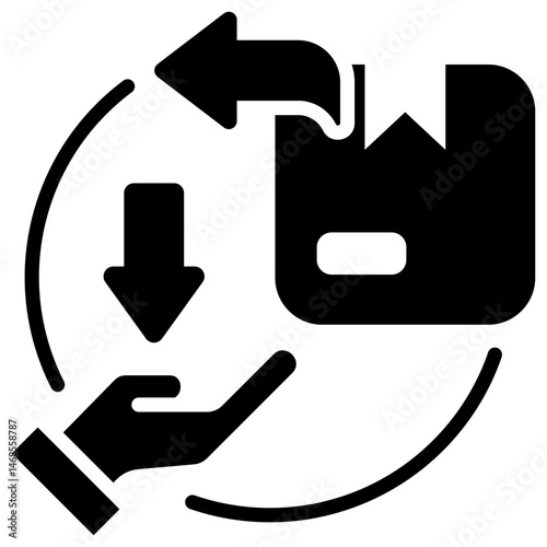 Supply And Demand Glyph Icon