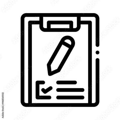 checklist line icon