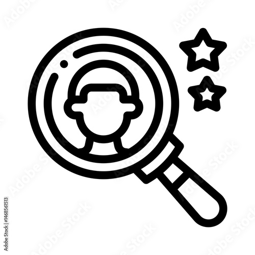 talent search line icon