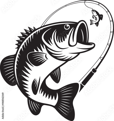 Fisherman Casting Line Silhouette

Big Catch – Fish on Hook Vector

Boat Fishing Adventure Silhouette Scene

Spearfisher in Action Silhouette Art

Lake Fishing Moment Vector Design
