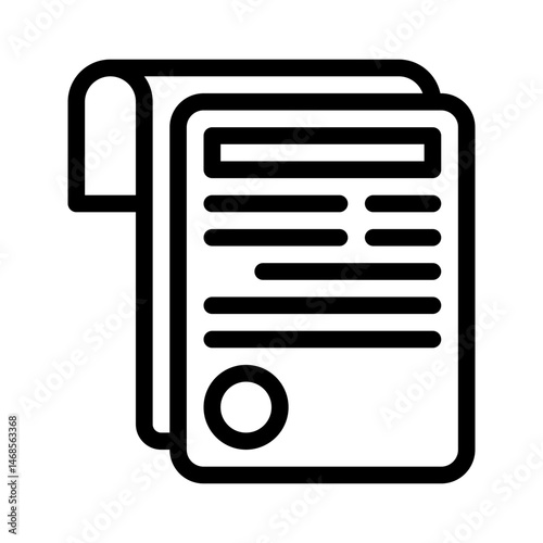 government documents line icon