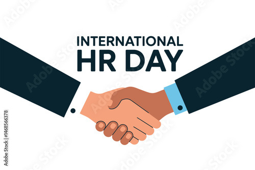 International HR Day Handshake Human Resources Celebration Poster