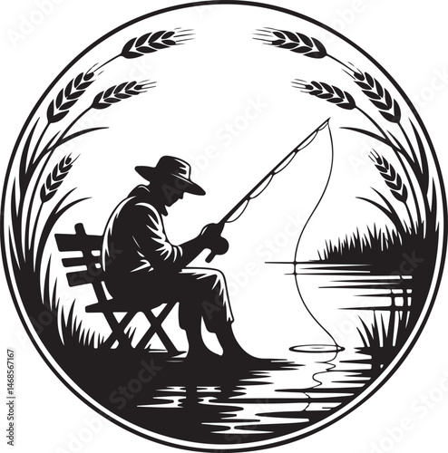 Fisherman Casting Line Silhouette

Big Catch – Fish on Hook Vector

Boat Fishing Adventure Silhouette Scene

Spearfisher in Action Silhouette Art

Lake Fishing Moment Vector Design