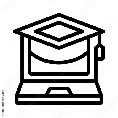 laptop line icon