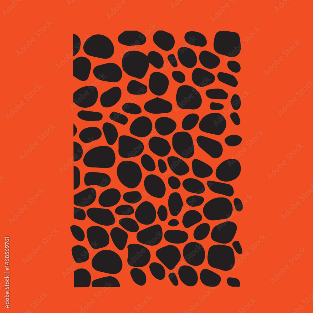 Animal patter stripe illustration 