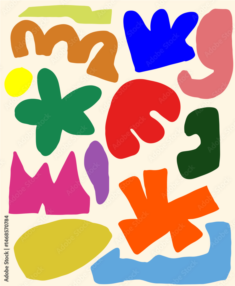 Obraz premium Abstract Composition of Colorful Shapes