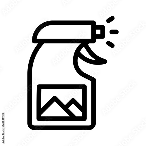 spray bottle line icon