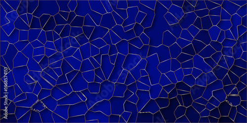 Beautiful blue crystallized black background. abstract light colorful stone with shadow   pattern. modern wallpaper, trendy simple minimal geometric pastel background vector abstract mosaic backdrop.