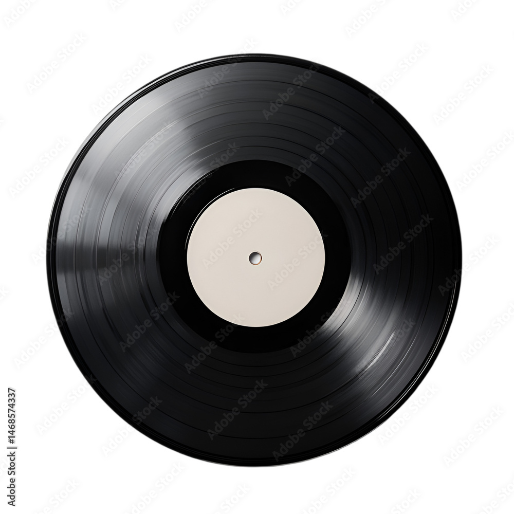 Fototapeta premium Vinyl Record Black and White Music Analog Nostalgia