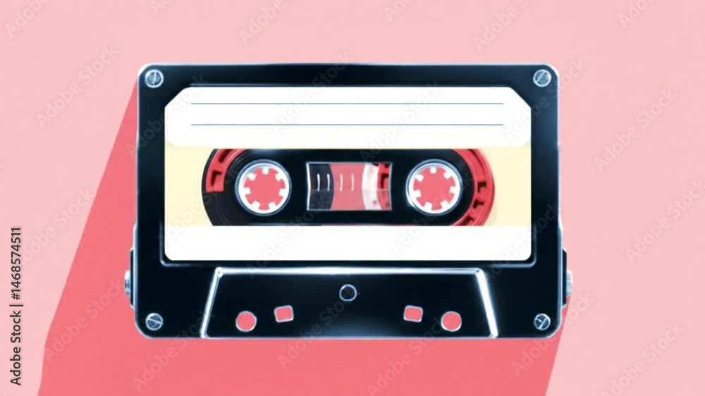 Vintage cassette tape illustration