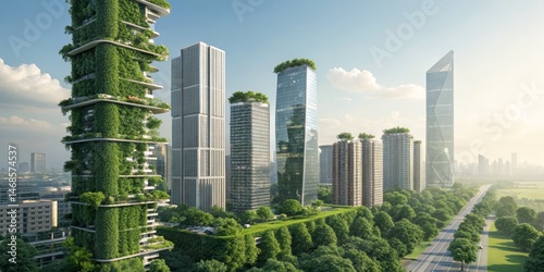Eco-City Skyline Green Skys...
