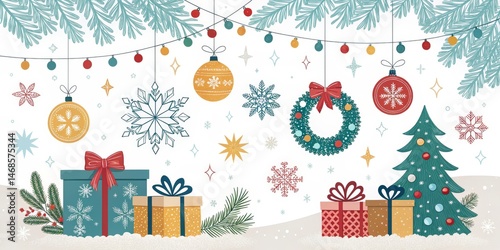 Festive Holiday Illustratio...