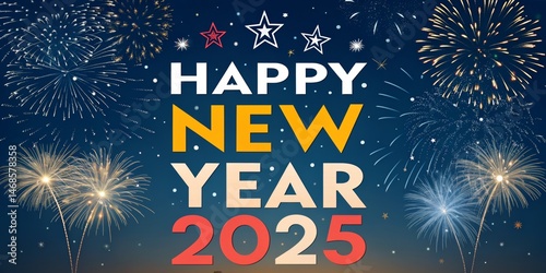 Happy New Year 2025 Firewor...