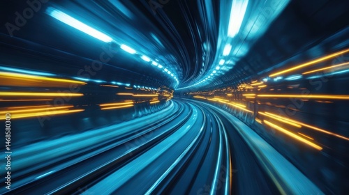 Abstract futuristic tunnel